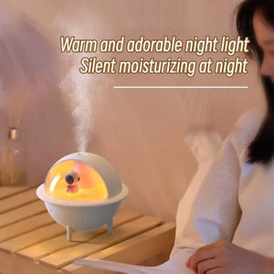 Astronaut Humidifier For Bedroom Mini Air Humidifier Space Planet Air Humidifier USB Electric Ultrasonic Cool Water Mist Aroma Diffuser With LED Light For Home Room Mini Humidifier - Zambeel