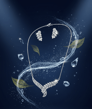 Asymmetric Leaf Jewelry Set - Zambeel