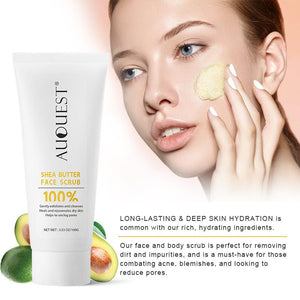Auquest Shea Facial Scrub Cleansing, Moisturizing and Brightening Shea Body Scrub - Zambeel