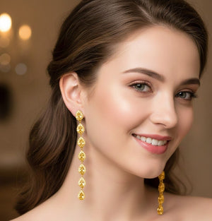 Aurora Drop Zircon Earrings - Zambeel