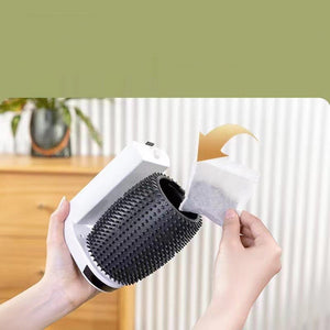 Automatic Cat Self Groomer Wall Corner Brushes Soft Cat Corner Scratcher Self Grooming - Zambeel