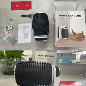 Automatic Cat Self Groomer Wall Corner Brushes Soft Cat Corner Scratcher Self Grooming - Zambeel