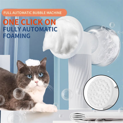 Automatic Foaming Dog Cat Bath Brush Dog Shampoo Brush With Soap Dispenser Electric Pet Grooming Massage Brush Pet Bath Brush Scrubber Comb For Dog Cat Pet Products - Zambeel