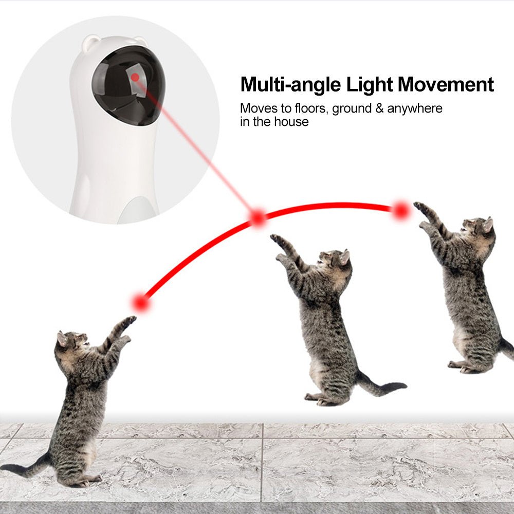 Automatic Laser Cat Toy Bear Laser Cat Toy LED Red Laser Cat Cat Toy - Zambeel