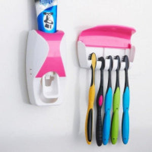 Automatic Toothpaste Dispenser with Toothbrush Holder - Zambeel