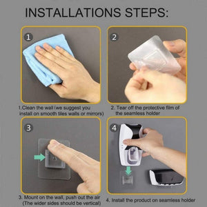 Automatic Toothpaste Dispenser with Toothbrush Holder - Zambeel
