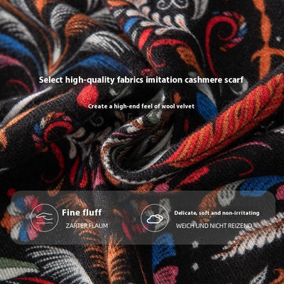 Autumn And Winter Cashmere Feel Scarf Women's All - match Atmosphere High Sense - Zambeel