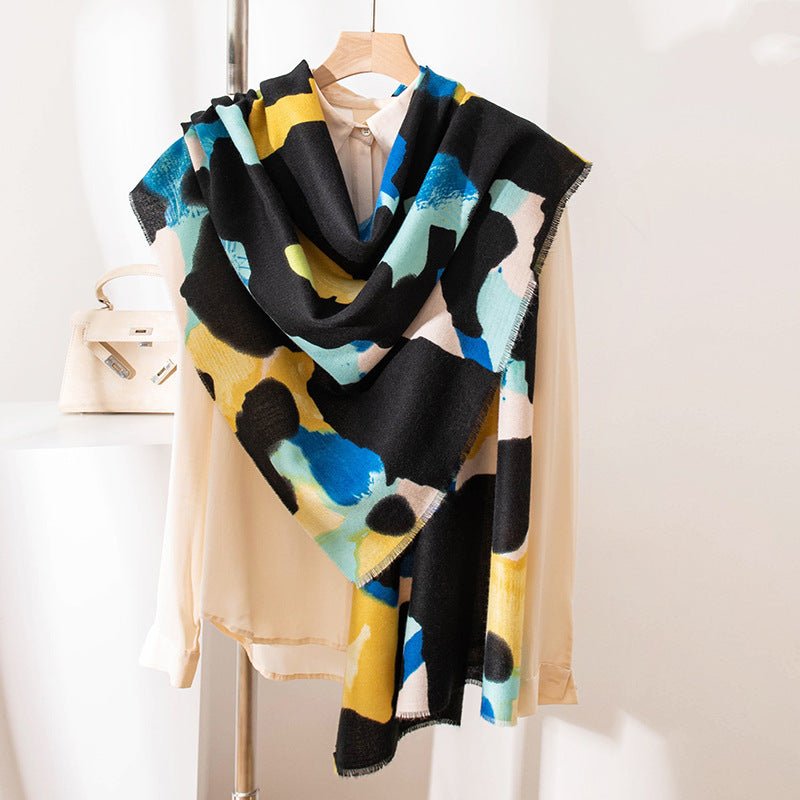 Autumn And Winter Cashmere Scarf Women's All - match Atmosphere High Sense - Zambeel