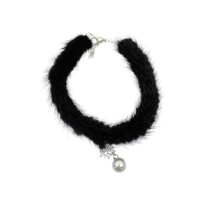 Autumn And Winter Furry Christmas Snowflake Pendant Necklace - Zambeel