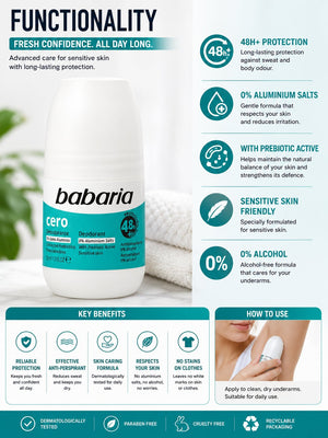 Babaria Cero Roll-On Deodorant