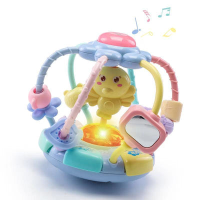 Baby Rattle Toy Teether Baby Grip Training Glowing Toy - Zambeel