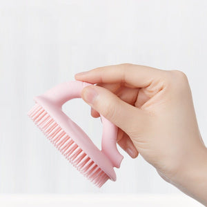 Baby Shower Brush To Remove Dandruff Silicone Scrubbing Cotton Shampoo Artifact - Zambeel