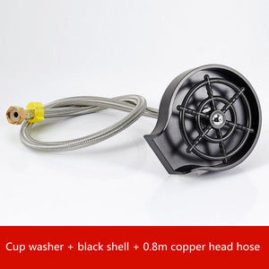 Bar Counter Cup Washer Sink High - pressure Spray Automatic Faucet Coffee Pitcher Wash Cup Tool Kitchen - Zambeel