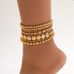 Beach Handmade Beaded Stretch Anklet XINGX - Zambeel