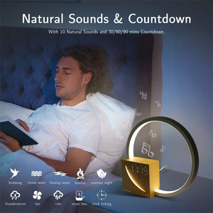 Bedside Lamp Touch Table Lamp With Natural Sounds, Desk Lamp With Alarm Clock, Touch Control 3 Levels Brightness Home Decor - Zambeel