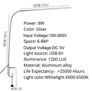Bedside Reading Work Desk Lamp Clip - Zambeel