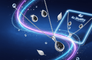 Black Teardrop Cubic Zirconia Set - Zambeel