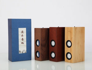 Black Technology Retro Wooden Bluetooth Speaker - Zambeel