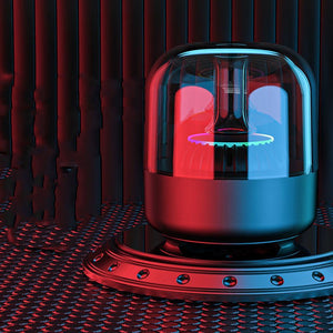Blue Glass Speaker Desktop MINI Computer Bass - Zambeel