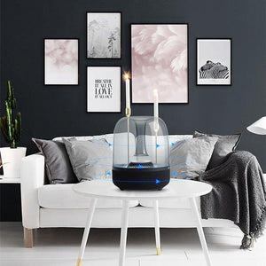 Blue Glass Speaker Desktop MINI Computer Bass - Zambeel