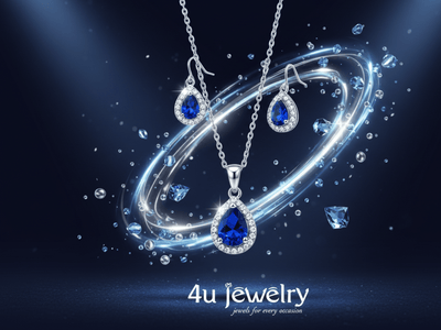 Blue Teardrop Cubic Zirconia Set - Zambeel