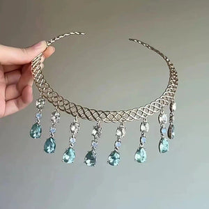 Blue Water Drop Zircon Collar Women's Fashion - Zambeel