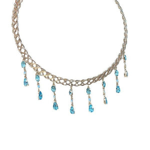 Blue Water Drop Zircon Collar Women's Fashion - Zambeel