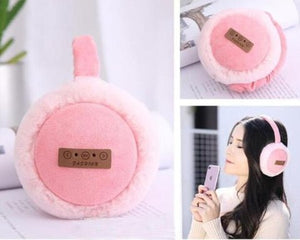 Bluetooth Earmuffs Headphones Warm Plush Earmuffs Ure Color Fashion Foldable Soft Simple Adjustable Winter Accessories - Zambeel