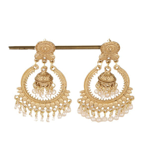 Bohemian Retro Ethnic Style Alloy Little Bell Shape Pendant Tassel Earrings - Zambeel