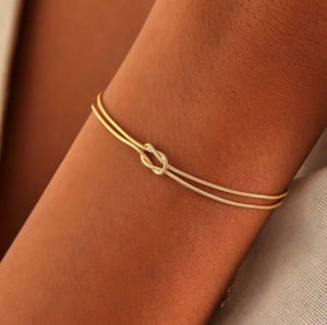 Bohemian Style Fashion Knotted Snake Bones Chain Bracelet - Zambeel