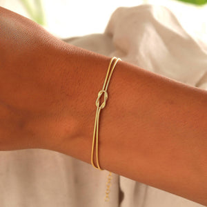 Bohemian Style Fashion Knotted Snake Bones Chain Bracelet - Zambeel