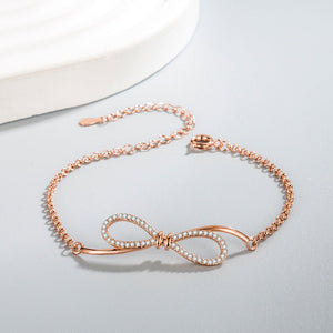 Bow Zircon Full Diamond Bracelet Female Niche - Zambeel