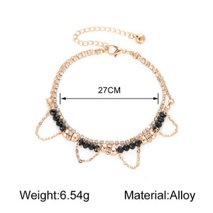 Bracelets Ethnic Style Beaded Diamond Tassel Bracelet - Zambeel