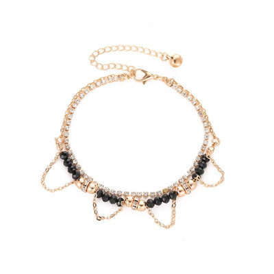 Bracelets Ethnic Style Beaded Diamond Tassel Bracelet - Zambeel