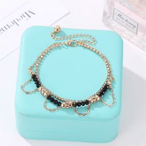 Bracelets Ethnic Style Beaded Diamond Tassel Bracelet - Zambeel