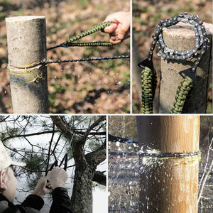 Braided Umbrella Rope Camping Survival Pocket Saw - Zambeel