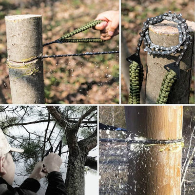 Braided Umbrella Rope Camping Survival Pocket Saw - Zambeel