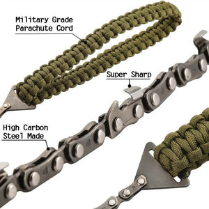 Braided Umbrella Rope Camping Survival Pocket Saw - Zambeel
