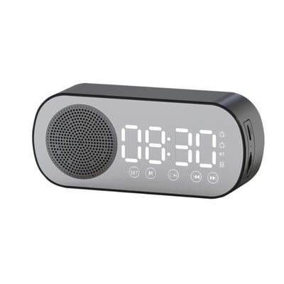 BT Music Alarm Clocks Mirror FM Radio LED Digital Clock 2 Alarm Snooze 24H Electronic Watch Dimming Table Phone Stand USB Clocks - Zambeel