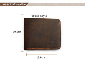Business Fashion Men Retro Short Wallet - Zambeel