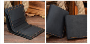 Business Fashion Men Retro Short Wallet - Zambeel