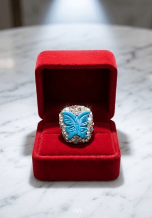 Butterfly Crystal Statement Ring - Zambeel