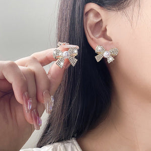 Butterfly Full Diamond Elegant Earrings Niche Design Advanced - Zambeel
