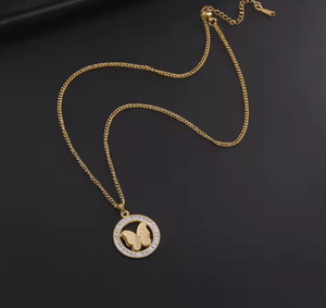 Butterfly Zircon Pendant Set - Zambeel