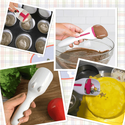 Cake Batter Scoop Can Push Labor - saving Cupcake Spoon Cake Batter Distribution Liquid Chocolate Sauce Batter Measuring Spoon Kitchen Gadgets - Zambeel