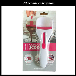 Cake Batter Scoop Can Push Labor - saving Cupcake Spoon Cake Batter Distribution Liquid Chocolate Sauce Batter Measuring Spoon Kitchen Gadgets - Zambeel