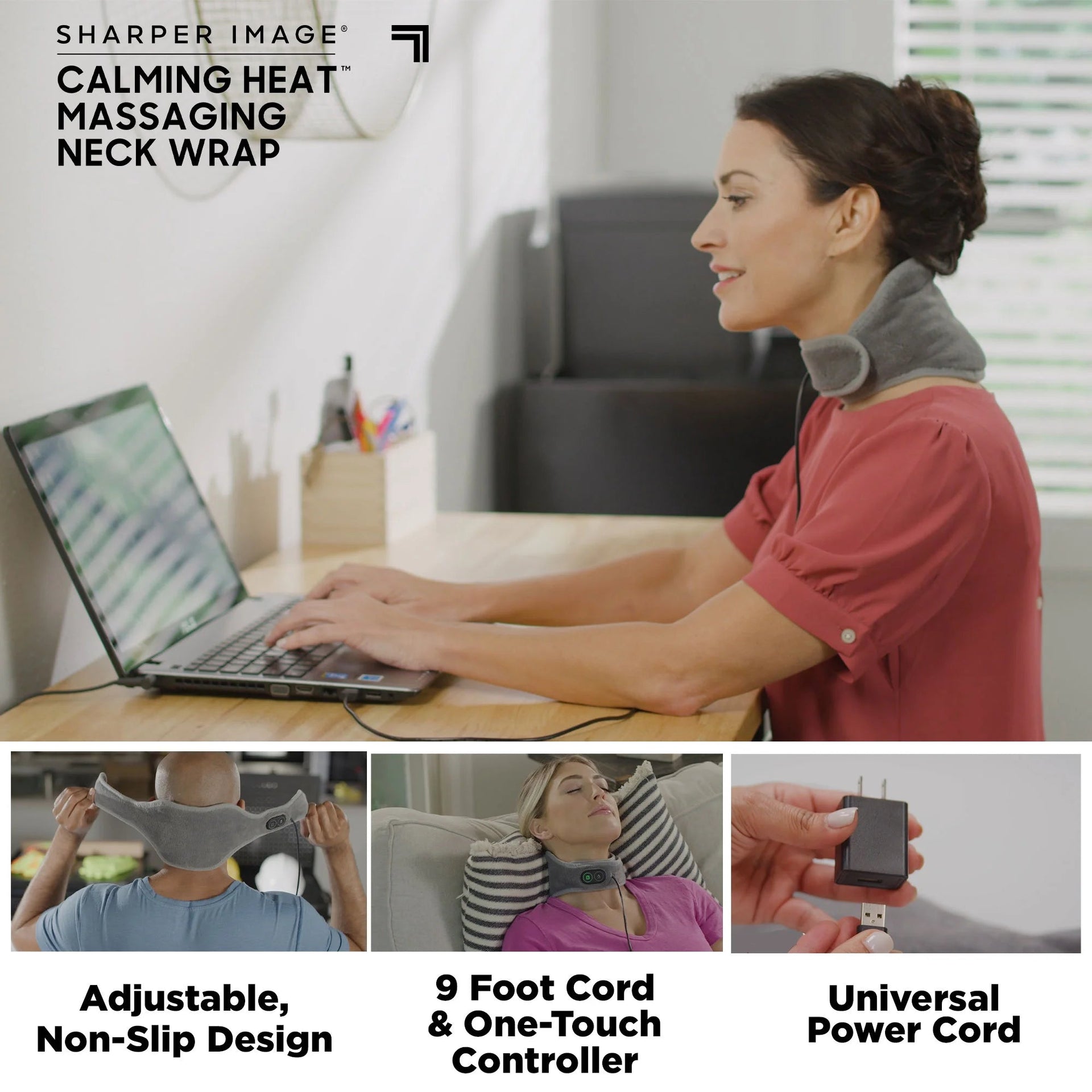 Calm Heat Massaging Neck Wrap - Zambeel