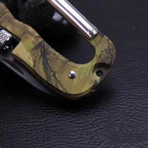 Camouflage Clasp Knife Saw Screwdriver Multifunctional Outdoor Tools Climbing Carabiner Quickdraws Aluminum 5 In 1 Carabiner - Zambeel