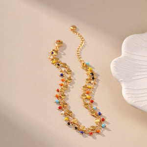 Candy Color Small Rice - shaped Beads National Style Anklets - Zambeel