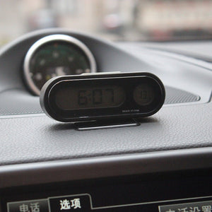 Car Clock Thermometer Two - in - one Luminous Electronic Watch Car - Zambeel